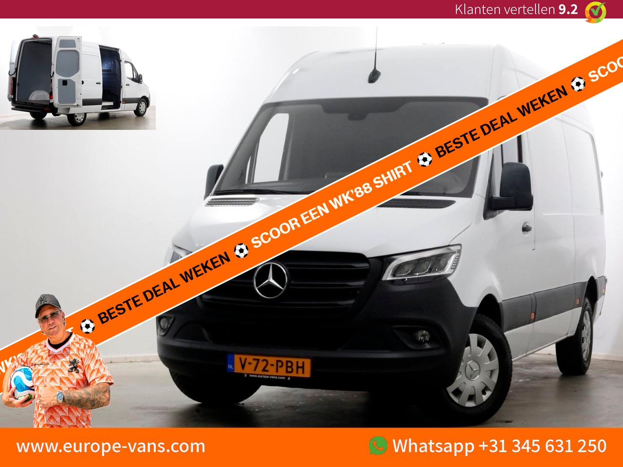 Mercedes-Benz Sprinter - 317 CDI 170pk RWD 9G Automaat L2H2 LED/Airco/Camera 01-2023 - AutoWereld.nl