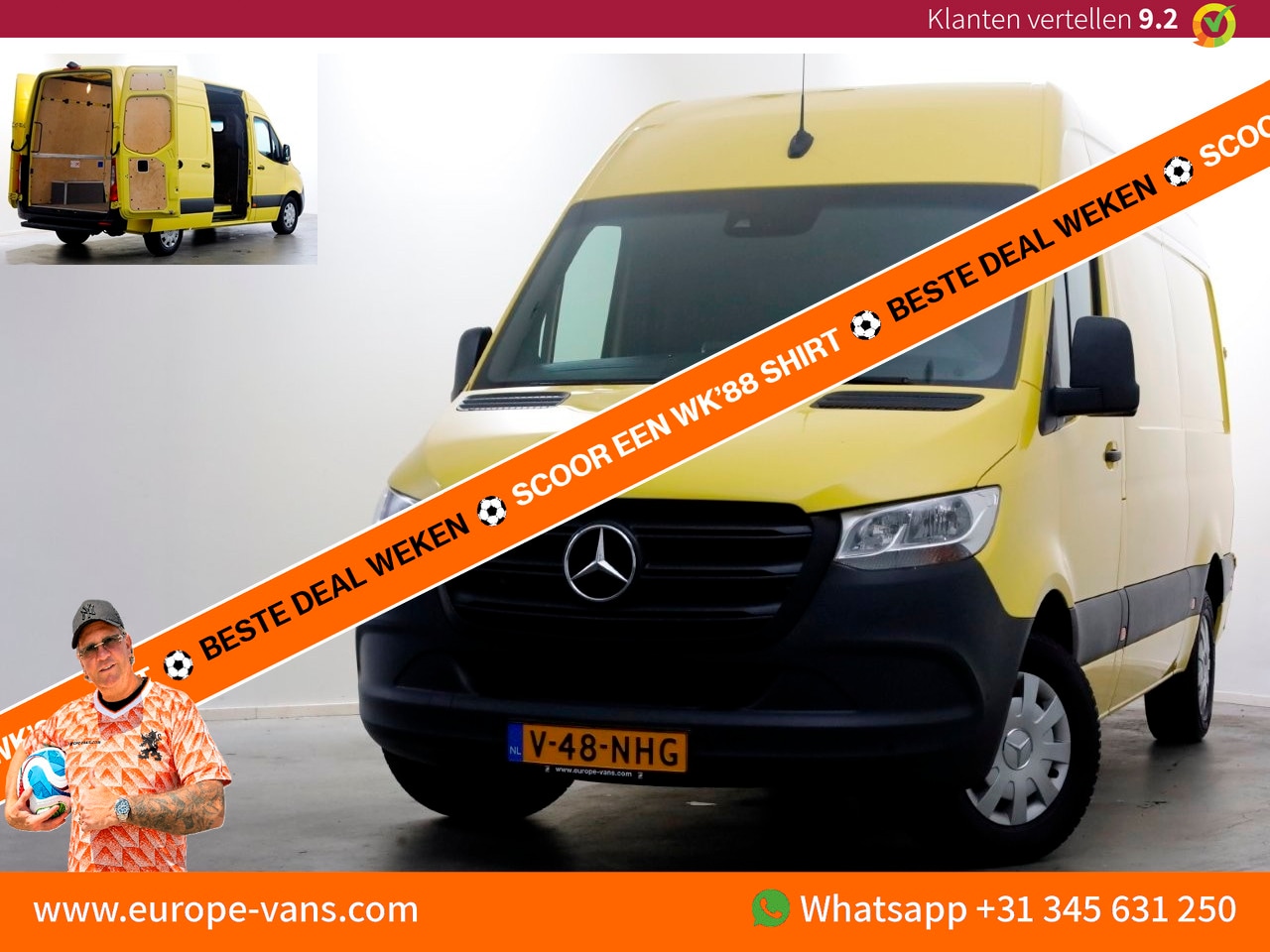Mercedes-Benz Sprinter - 319 CDI 3.0 V6 190pk 7G Automaat L2H2 Airco/Navi/Camera 08-2021 - AutoWereld.nl