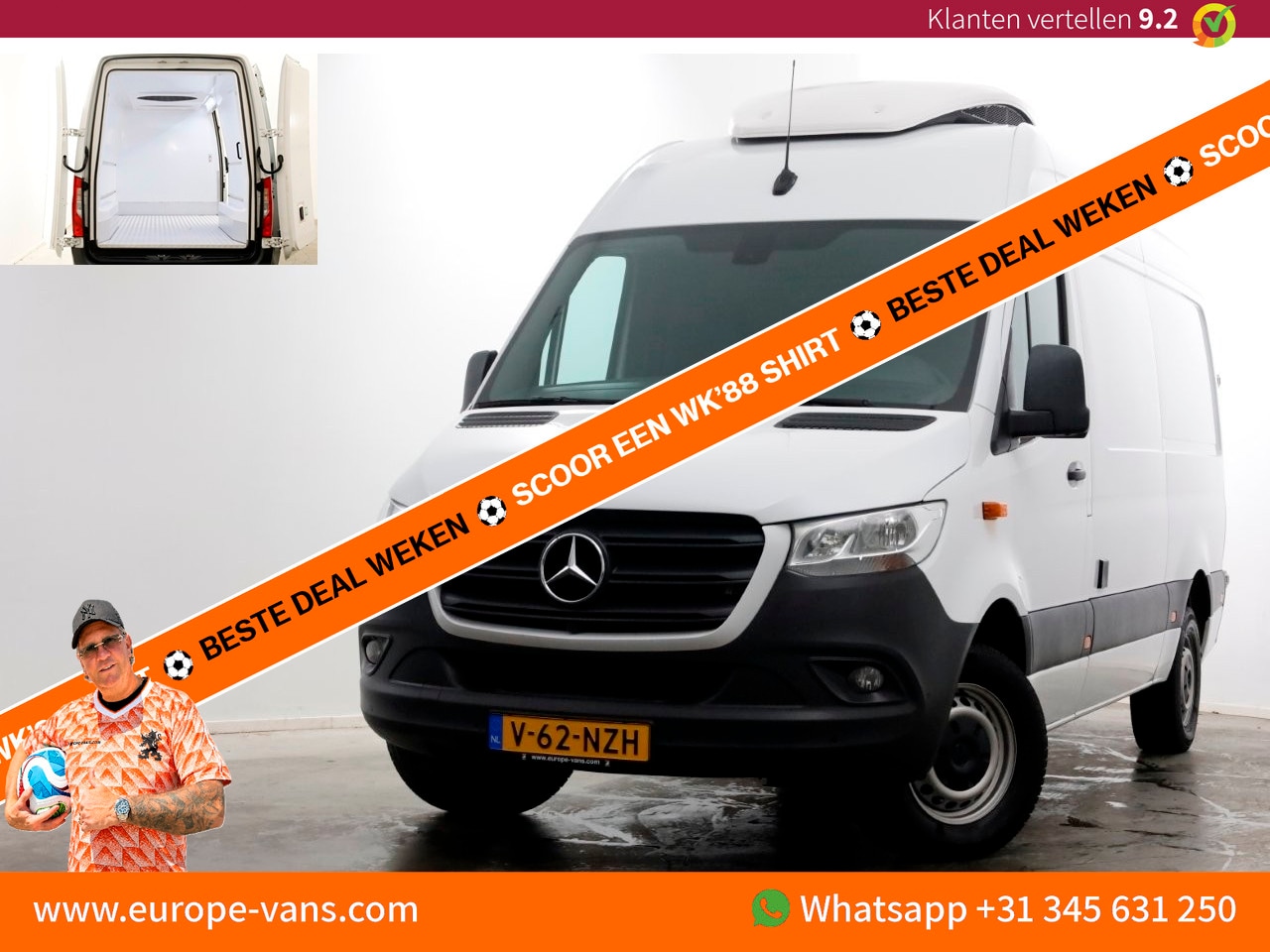 Mercedes-Benz Sprinter - 316 CDI 163pk RWD L2H2 Kerstner Koelwagen 12V + 230V Nachtstekker 05-2020 - AutoWereld.nl