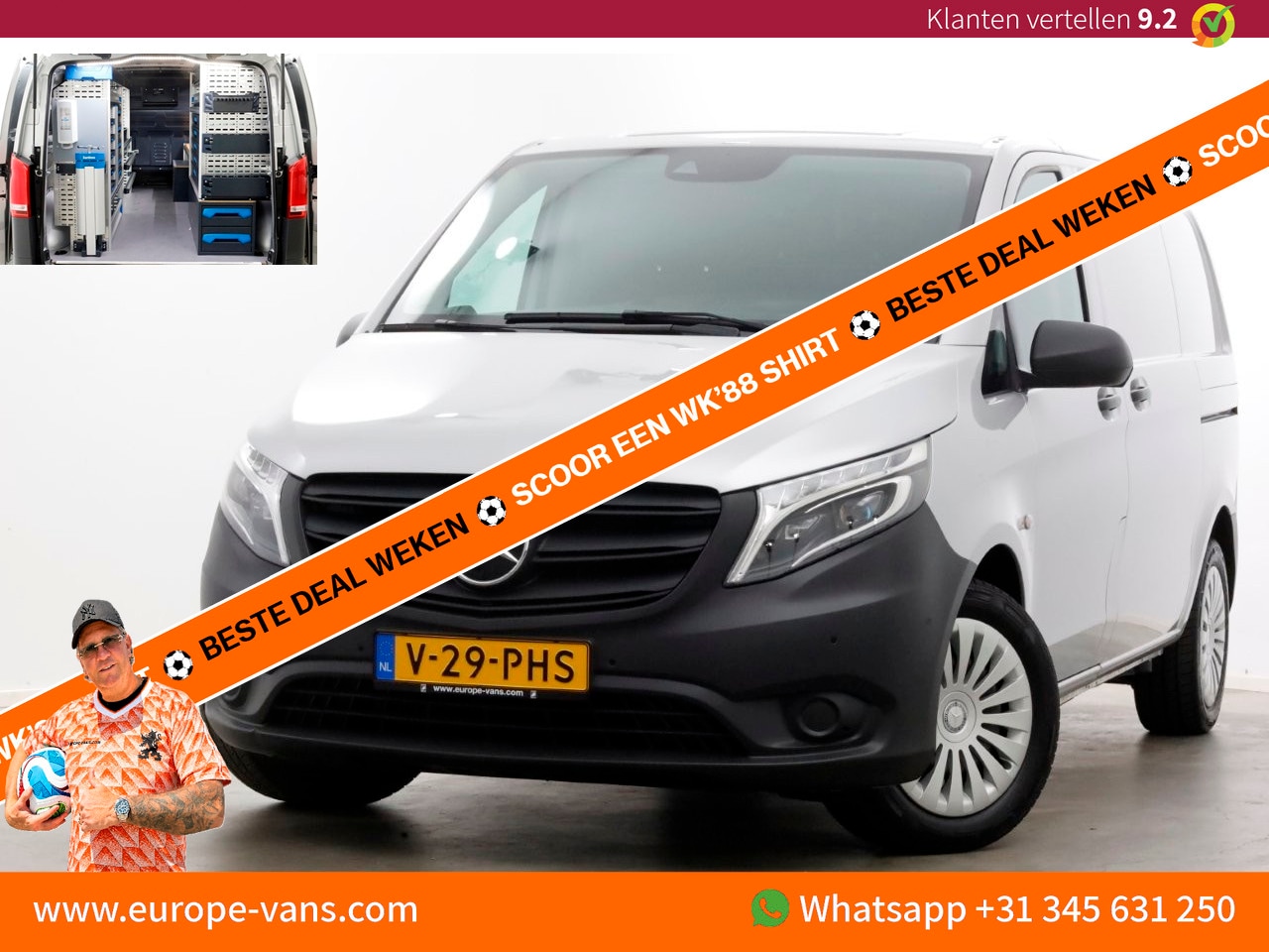 Mercedes-Benz Vito - 114 CDI 136pk Compact 9G Automaat 2x Schuifdeur/LED/Camera/Inrichting 11-2022 - AutoWereld.nl