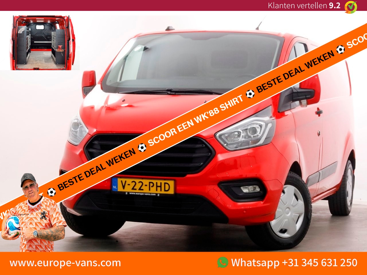 Ford Transit Custom - 340 2.0 TDCI 130pk L2H1 Airco/Inrichting/Achterklep/Camera 01-2021 - AutoWereld.nl