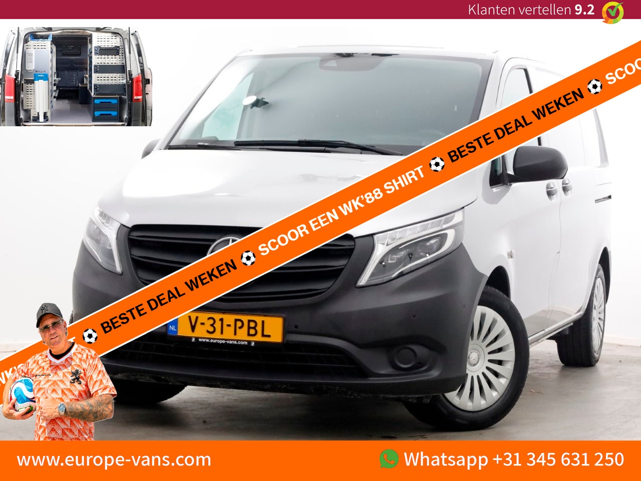 Mercedes-Benz Vito - 114 CDI 136pk Compact 9G Automaat 2x Schuifdeur/LED/Camera/Inrichting 11-2022 - AutoWereld.nl