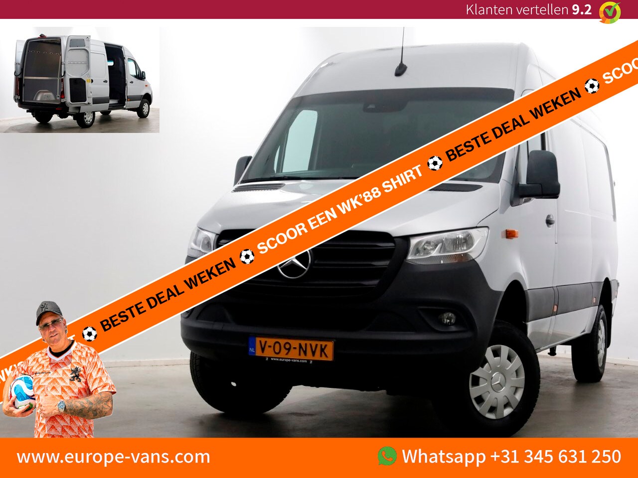 Mercedes-Benz Sprinter - 316 CDI 163pk E6 L2H2 4x4 ZG1 Airco/Navi/Camera 12-2019 - AutoWereld.nl