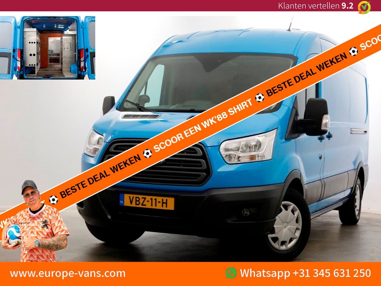 Ford Transit - 350 2.0 TDCI 130pk E6 L3H2 Trend Airco/Camera/2x Schuifdeur 10-2019 - AutoWereld.nl