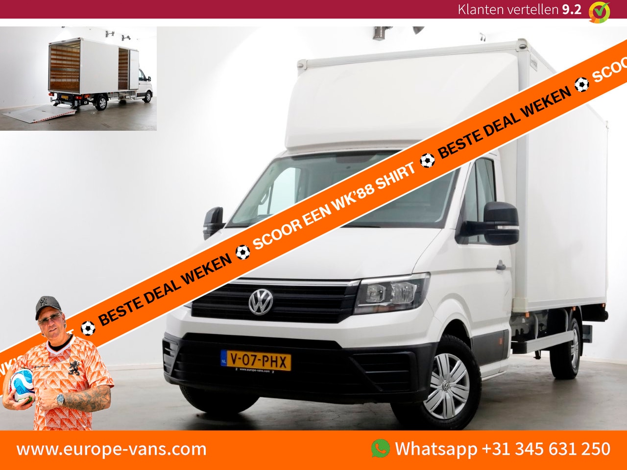 Volkswagen Crafter - 35 2.0 TDI 177pk E6 Bakwagen met bovensluiter laadklep L445cm/Trekhaak 3000kg 05-2019 - AutoWereld.nl