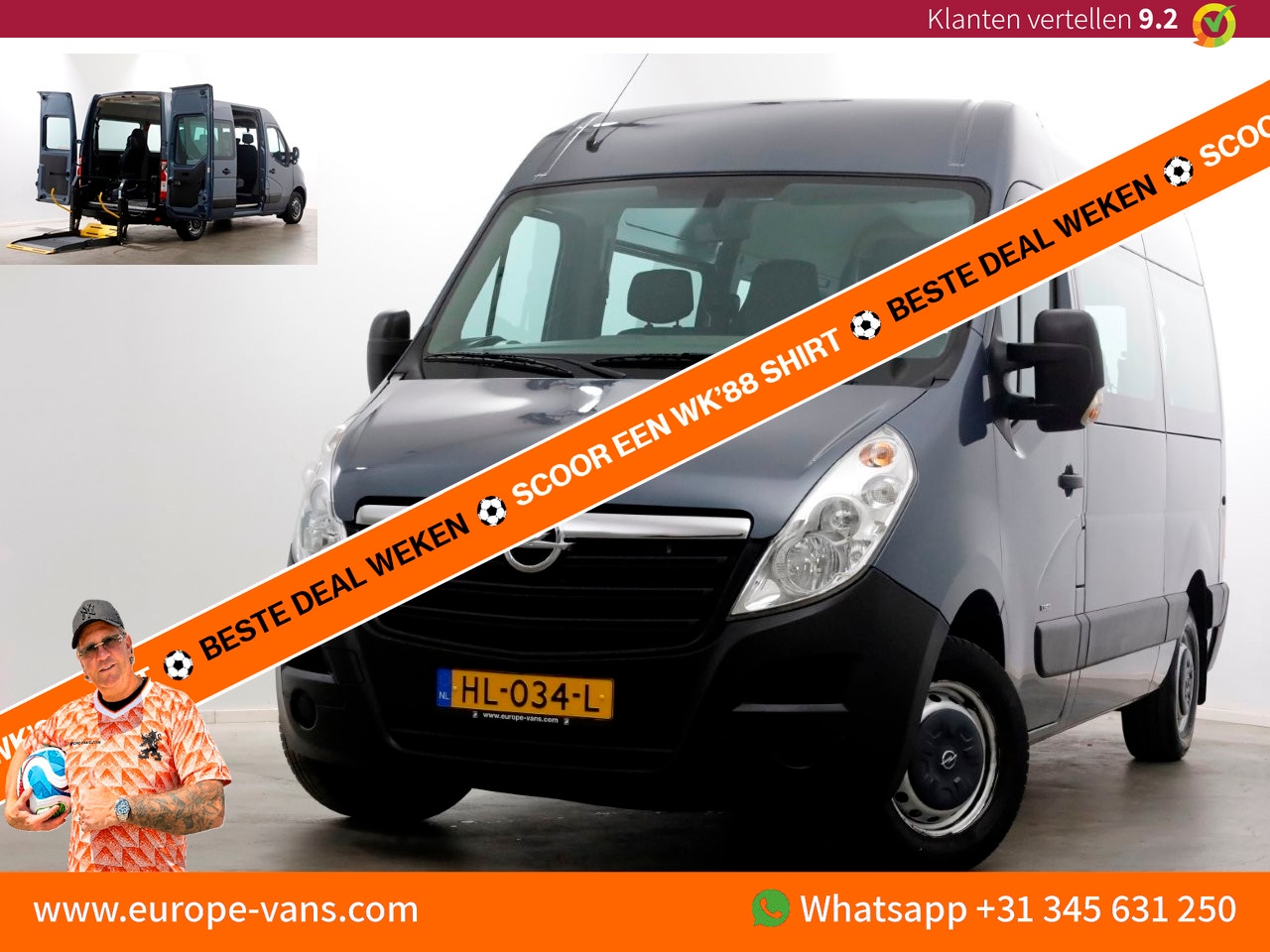 Opel Movano Combi - 2.3 CDTI 145pk Euro6 L2H2 Rolstoelbus Incl BTW/BPM 11-2015 - AutoWereld.nl