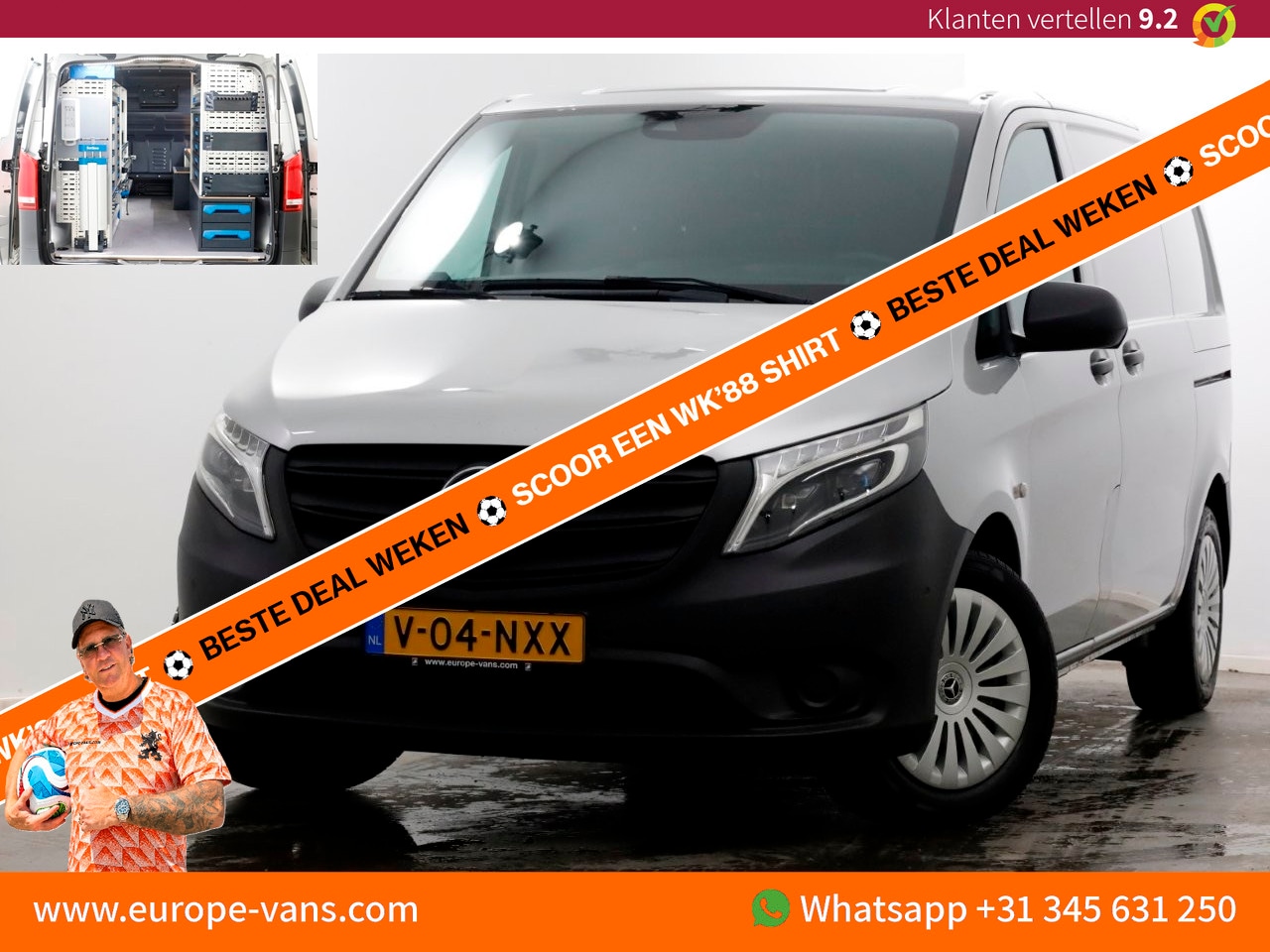 Mercedes-Benz Vito - 114 CDI 136pk Compact 9G Automaat 2x Schuifdeur/LED/Camera/Inrichting 11-2022 - AutoWereld.nl
