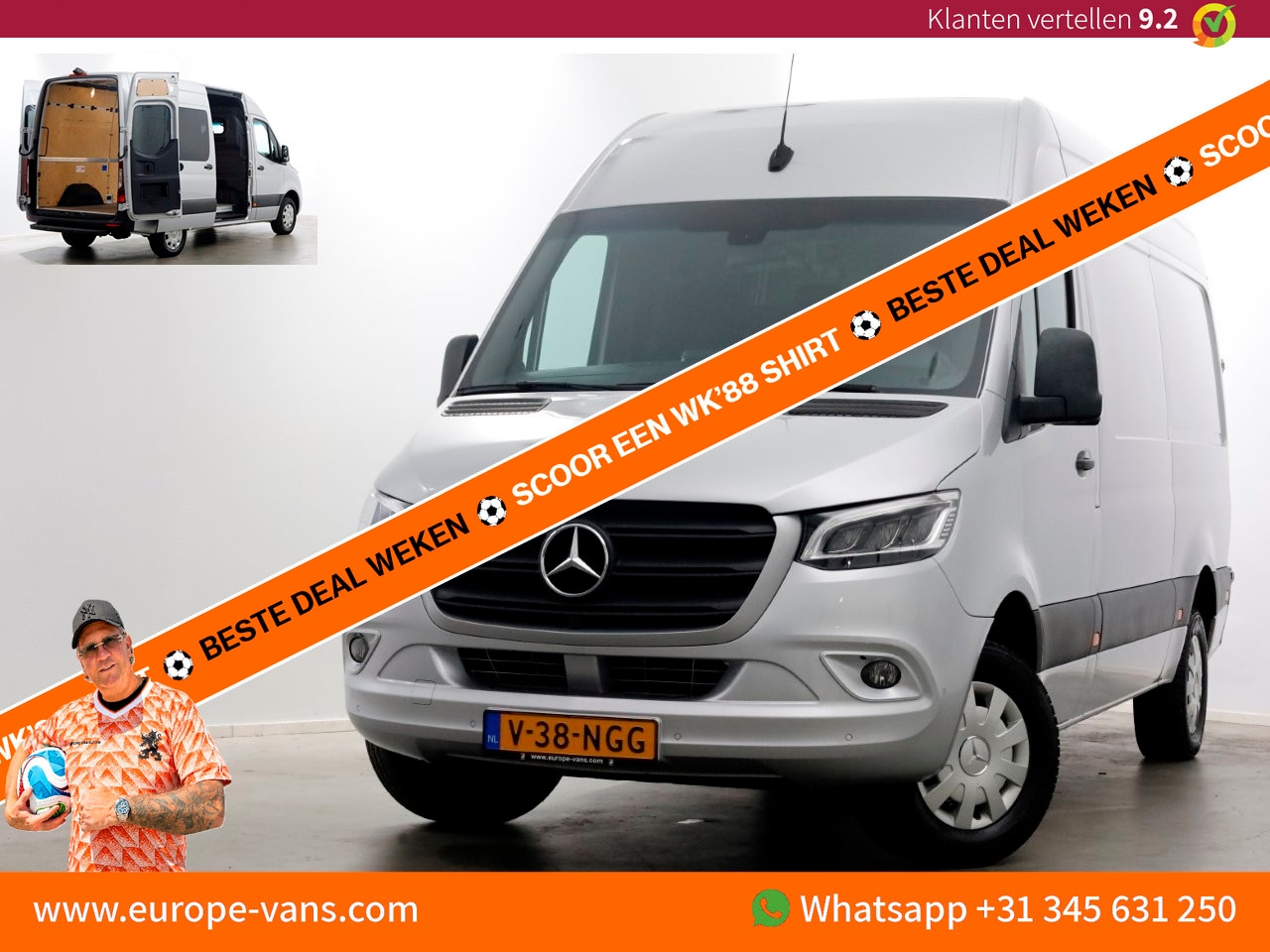 Mercedes-Benz Sprinter - 317 CDI 170pk RWD 9G Automaat L2H2 LED/Navi/360° Camera 05-2022 - AutoWereld.nl