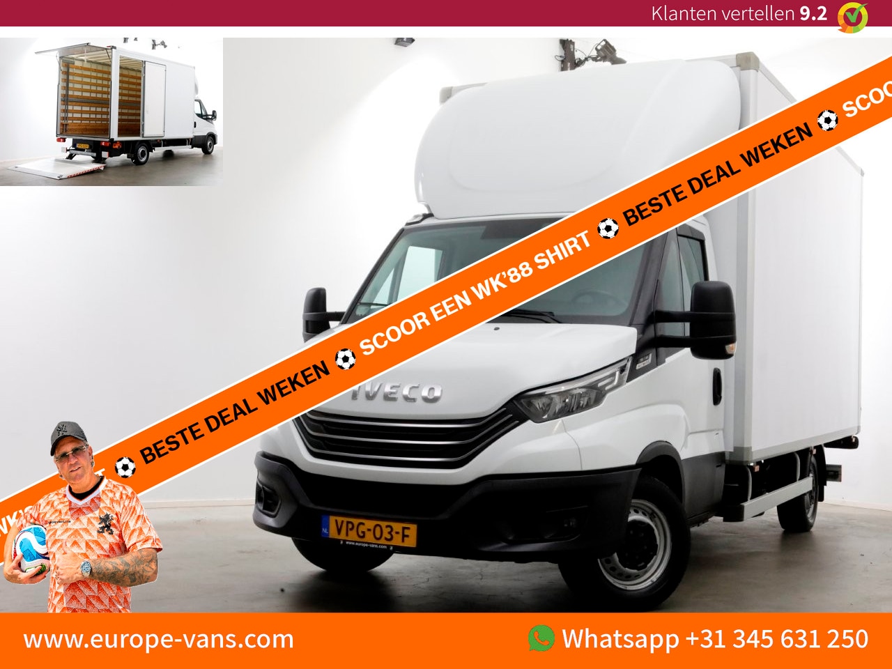 Iveco Daily - 35S14 136pk HiMatic Automaat Bakwagen met laadklep en zijdeur H235cm 03-2022 - AutoWereld.nl