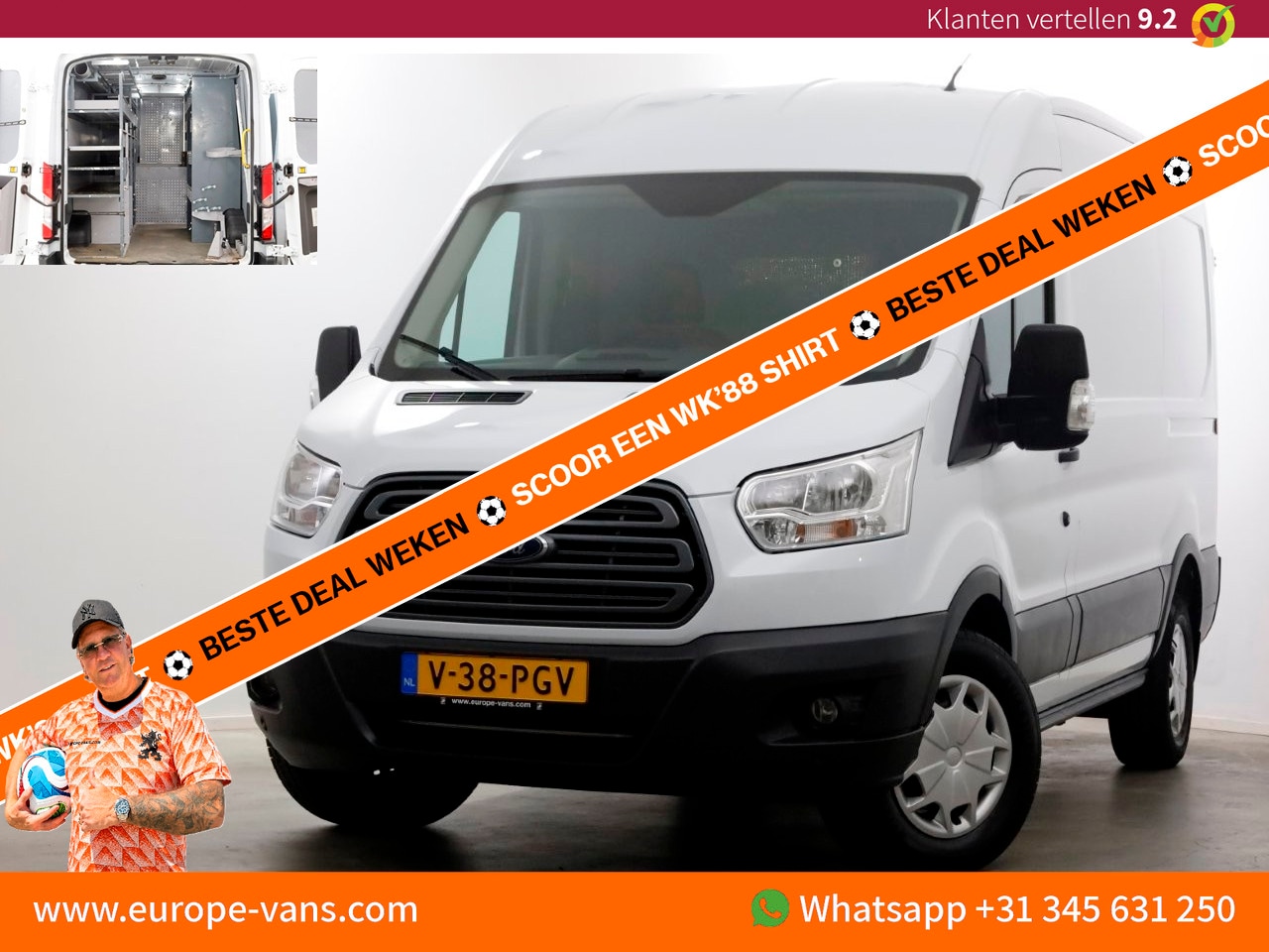 Ford Transit - 350 2.0 TDCI 130pk E6 L2H2 Trend Airco/Navi/Inrichting 04-2018 - AutoWereld.nl