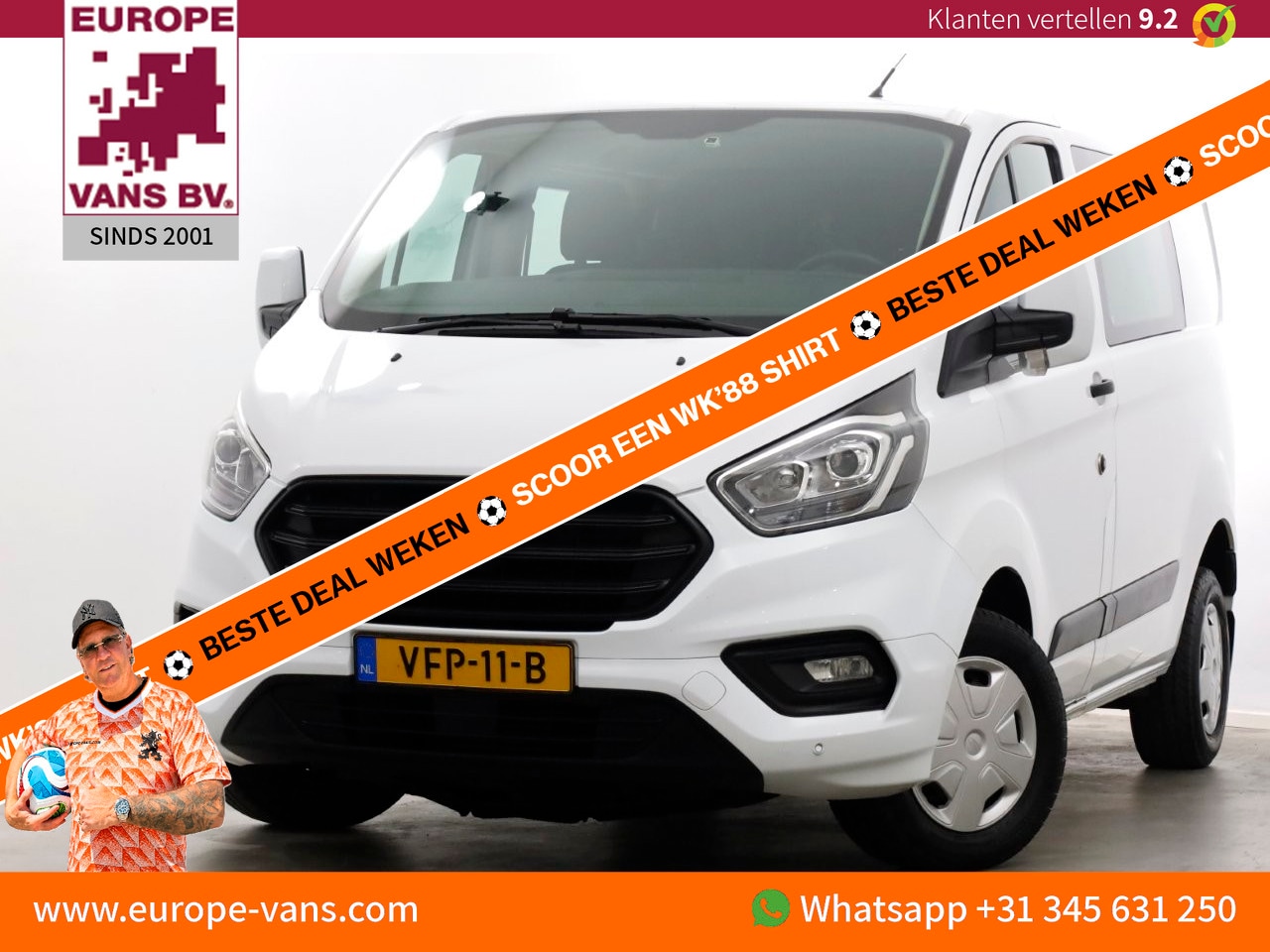 Ford Transit Custom - 300 2.0 TDCI L1H1 Trend D.C. Airco/Cruise Control 03-2020 - AutoWereld.nl