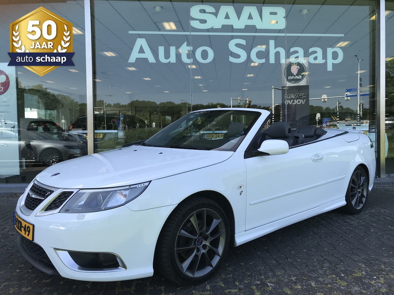 Saab 9-3 Cabrio - 2.0T Aero M6 | Rijklaar incl garantie | M2008 look Hirsch grille 18 inch lichtmetaal Spoil - AutoWereld.nl