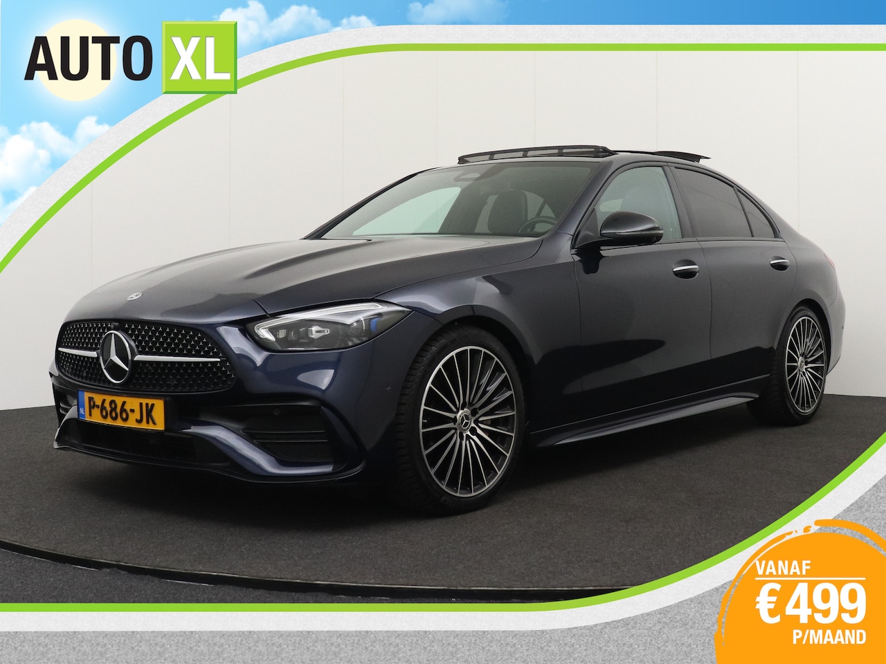 Mercedes-Benz C-klasse - 200 AMG Night-Pack Pano-Dak Burmester Elek.Trekhaak - AutoWereld.nl