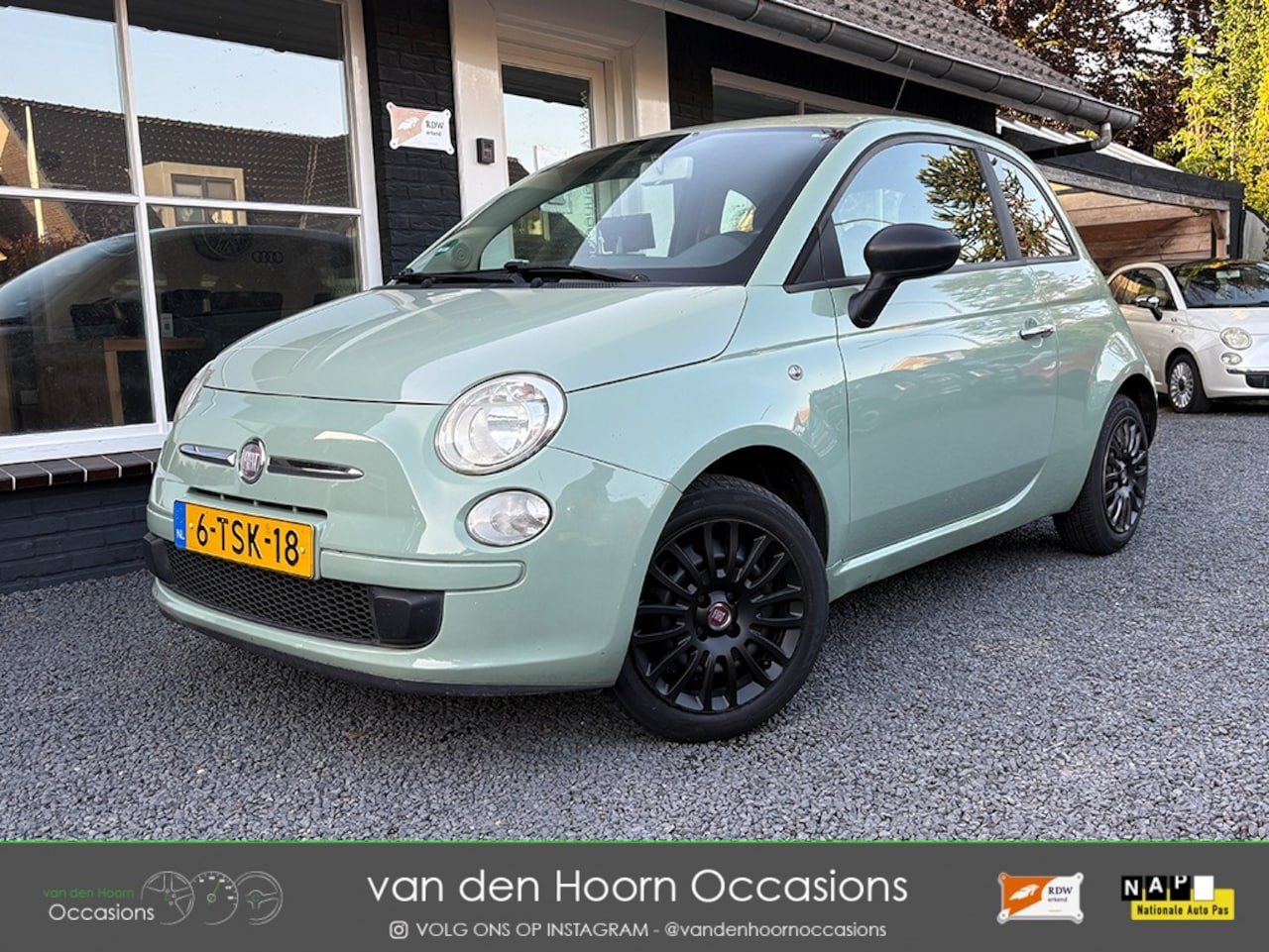 Fiat 500 - 1.2 PISTACHE-GROEN | CARPLAY | NW APK | EL RAMEN | CENTR DV - AutoWereld.nl