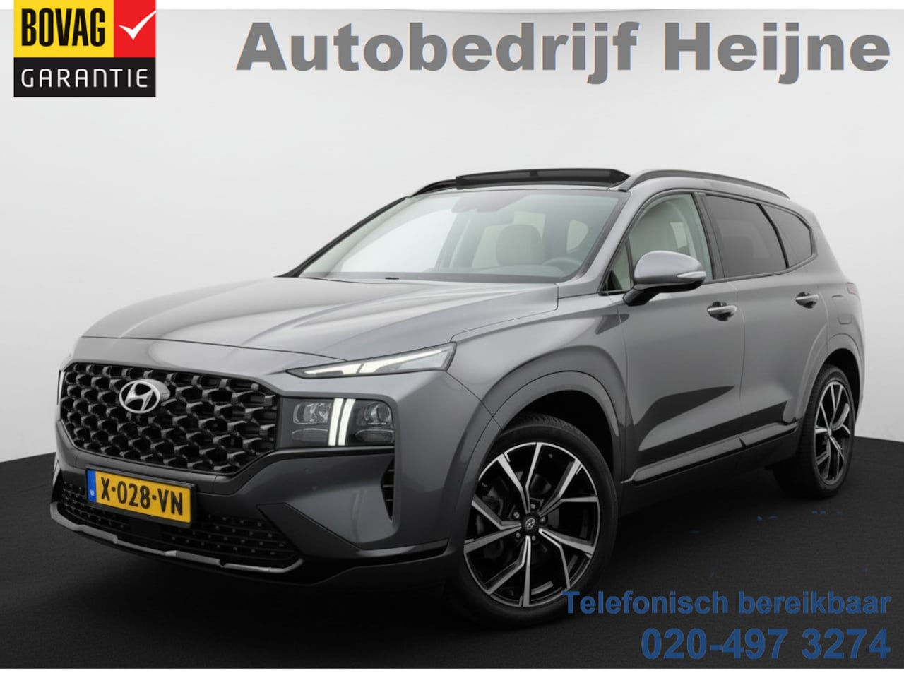 Hyundai Santa Fe - 1.6 T-GDI PHEV 266PK PREMIUM LEDER/360CAMERA/NAVI/PANORAMADAK/STOELVENT. - AutoWereld.nl