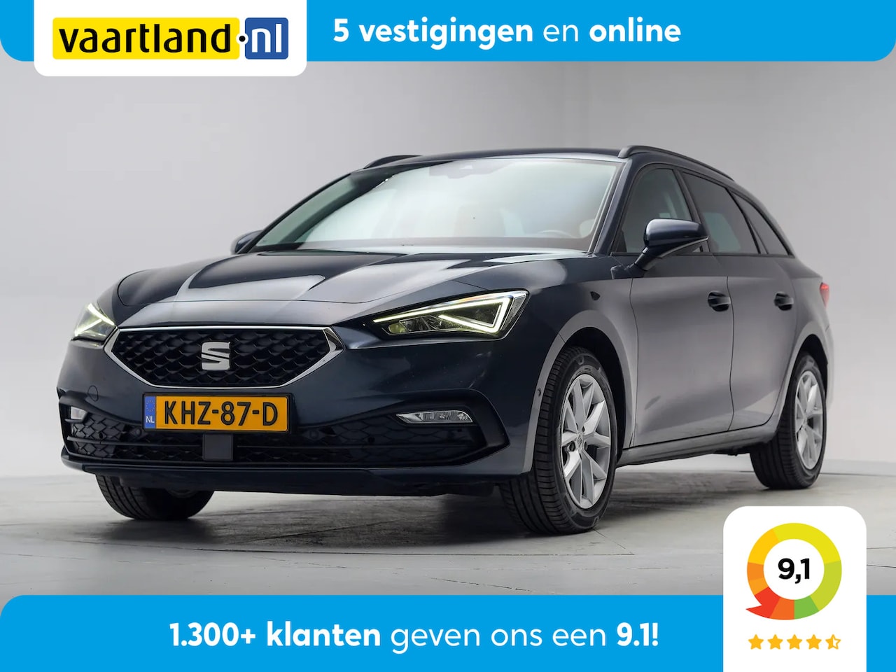 SEAT Leon Sportstourer - 1.0 eTSI Style Business Aut. [ Virtual LED Navi Apple/Android Camera ] - AutoWereld.nl