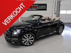 Volkswagen Beetle Cabriolet - 1.4 TSI Exclusive Leer Beige kap 19 inch Sportvelgen Xenon Fender Navigatie Camera Stoelve