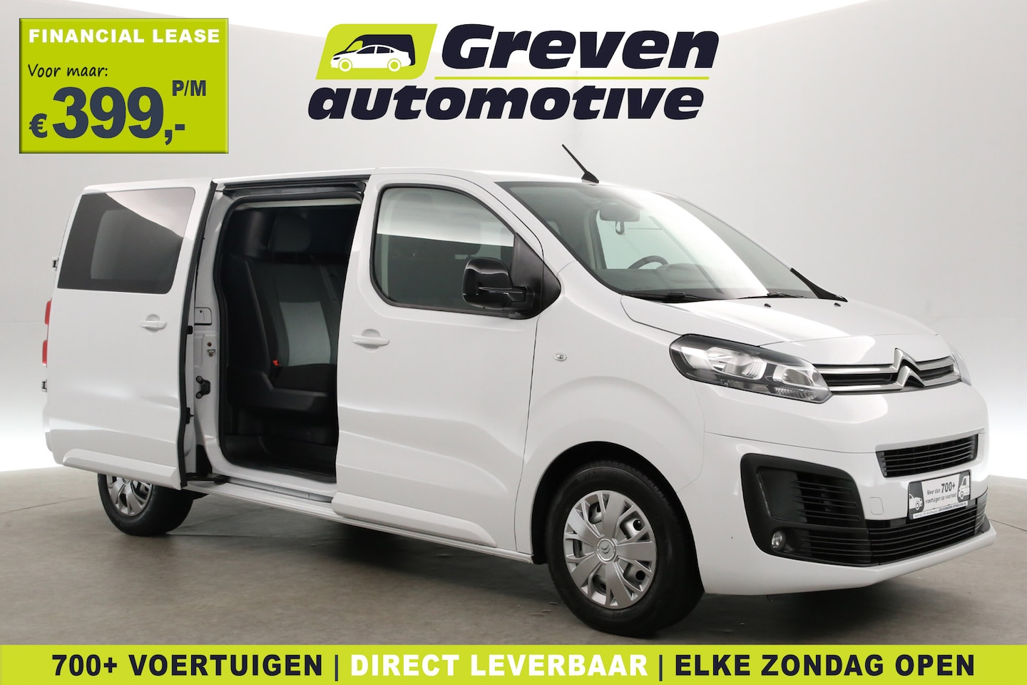 Opel Vivaro - Citroën Jumpy 2.0 BlueHDI 145PK L3H1 | DC | 6 Zits |  Airco | Cruise | Trekhaak | Carplay - AutoWereld.nl