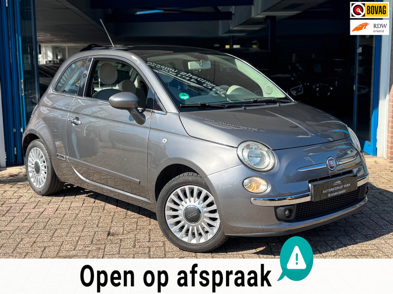 Fiat 500 - 1.2 Lounge 2011 GRIJS AIRCO CARPLAY APK NAP! - AutoWereld.nl