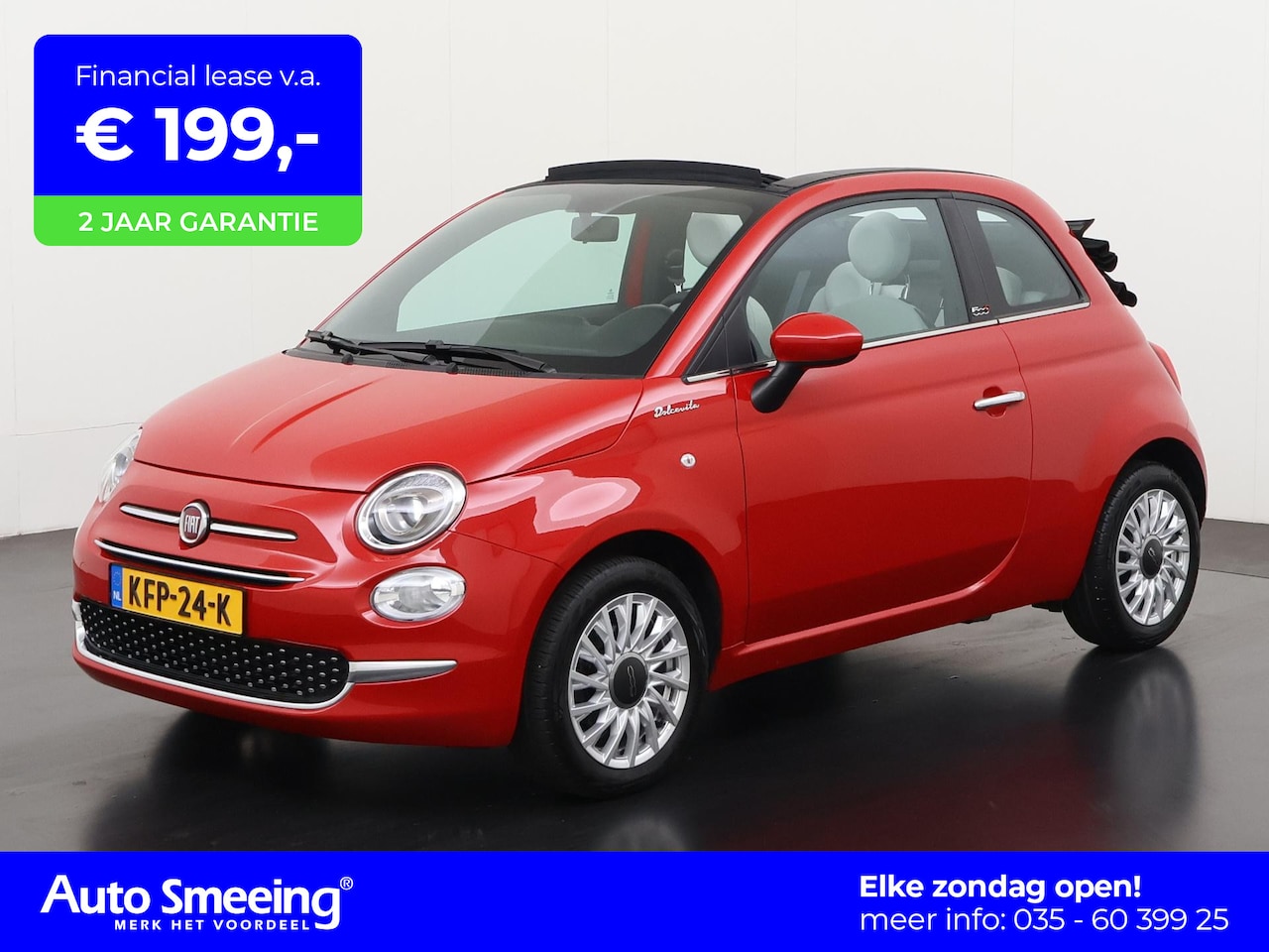 Fiat 500 C - 1.0 Hybrid Dolcevita | Apple/Android Carplay | Zondag Open! - AutoWereld.nl