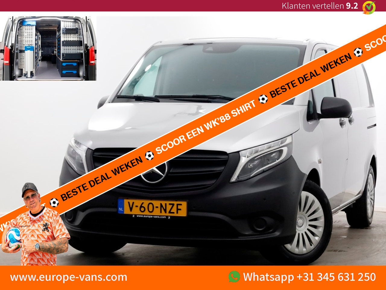 Mercedes-Benz Vito - 114 CDI 136pk Compact 9G Automaat 2x Schuifdeur/LED/Camera/Inrichting 09-2022 - AutoWereld.nl