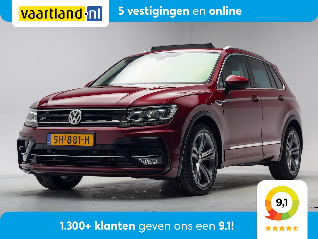 Volkswagen Tiguan - 2.0 TSI 180pk 4Motion R Line Highline Aut. [ Panorama Trekhaak Adapt.cruise ]Camera ] - AutoWereld.nl