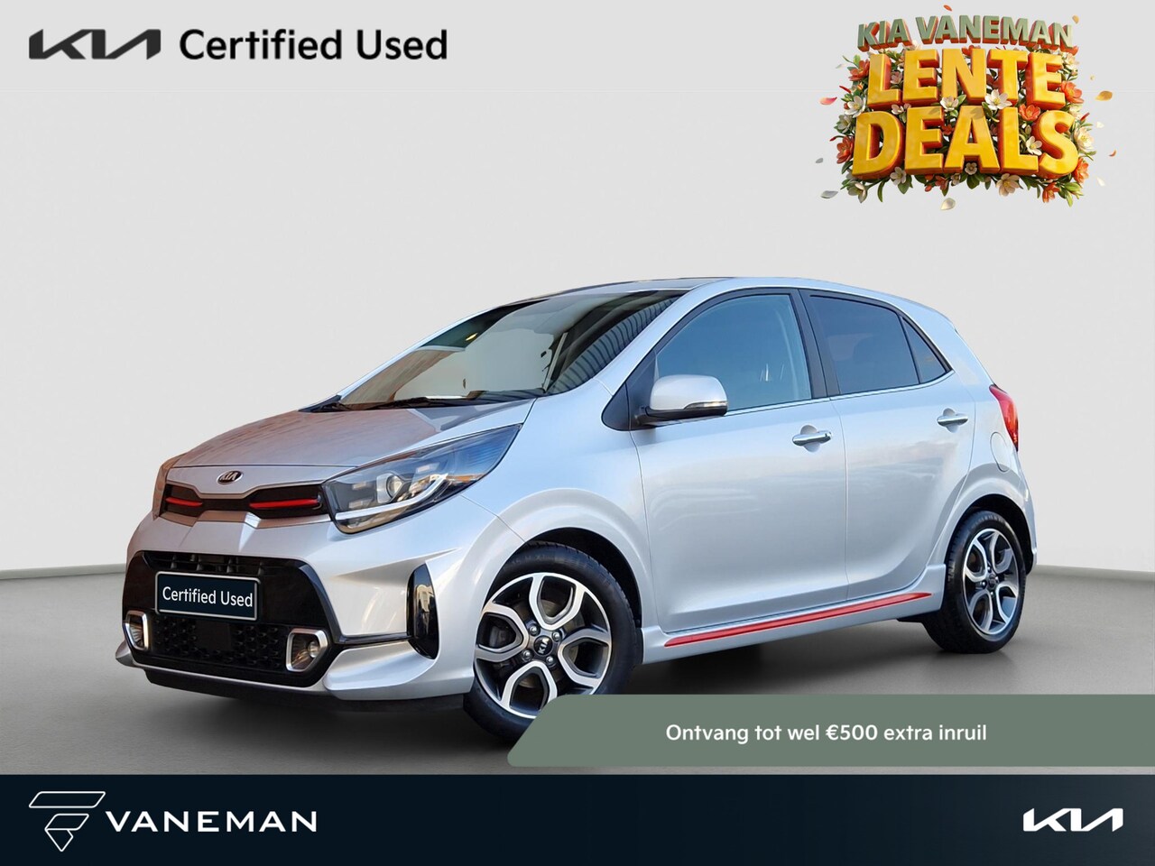 Kia Picanto - 1.0 DPi GT-Line | Camera | Navi | Leder | Key-Less | 15” Velgen | Clima | PDC | Cruise | L - AutoWereld.nl