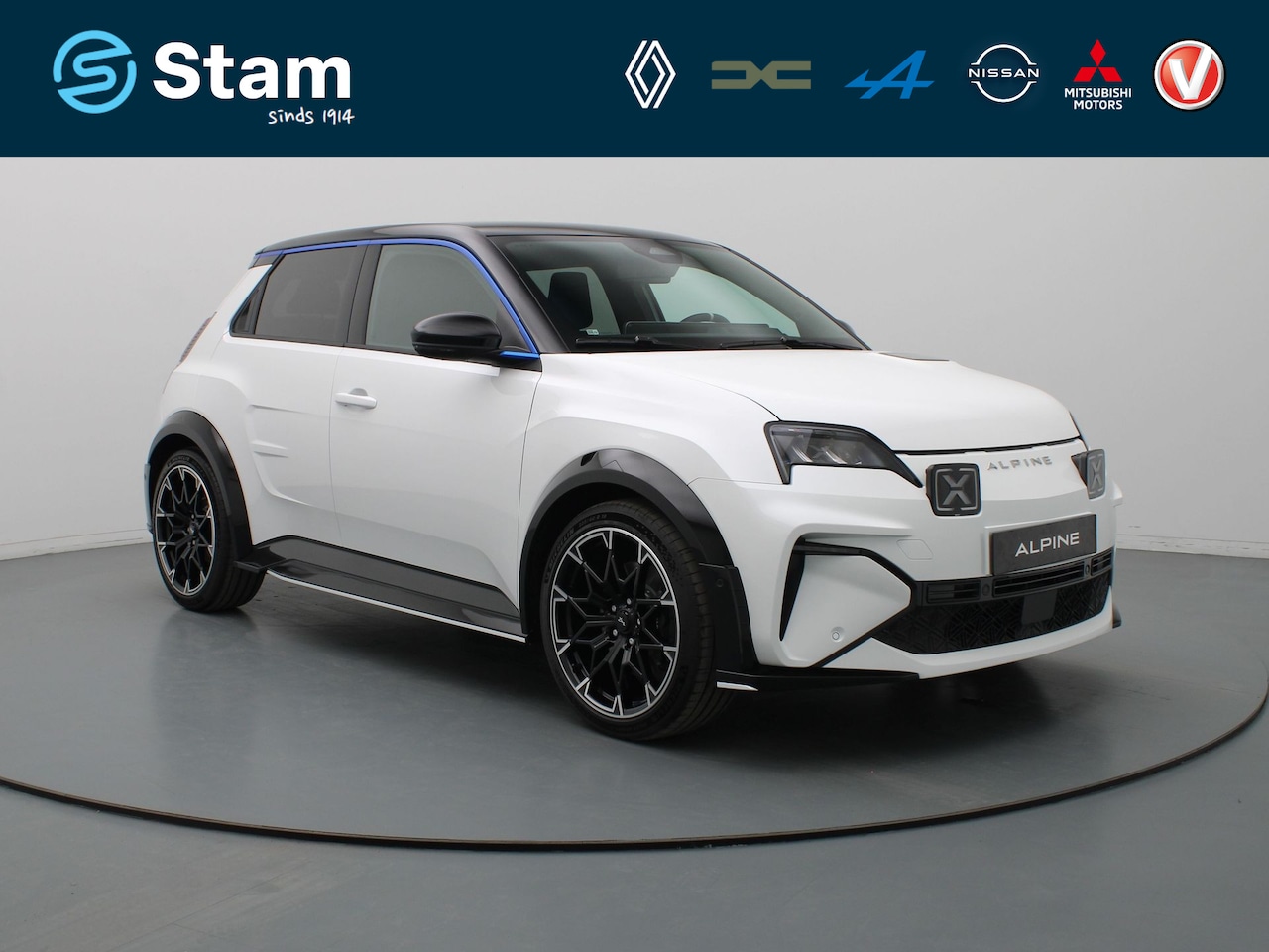 Alpine A290 - GT 52 kWh SNOWFLAKE met semi-diamant | Adapter V2L | Zonder naam uitvoering op kofferklep - AutoWereld.nl