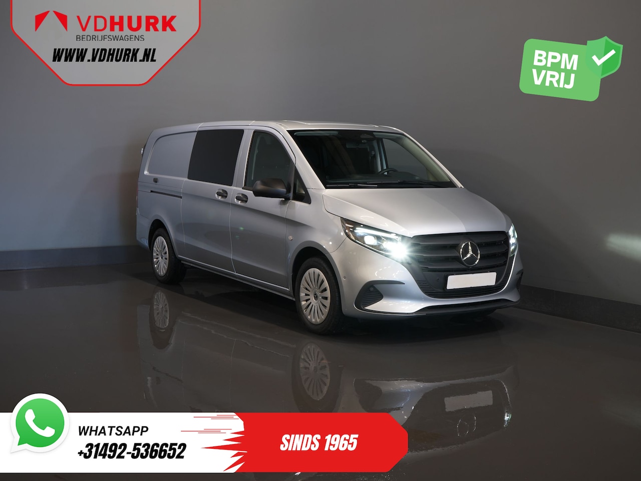 Mercedes-Benz Vito - 116 CDI Aut. L3 DC Dubbel Cabine BPM VRIJ! 6 Pers./ 2xSchuifdeur/ LED/ Stoelverw./ 270Gr. - AutoWereld.nl