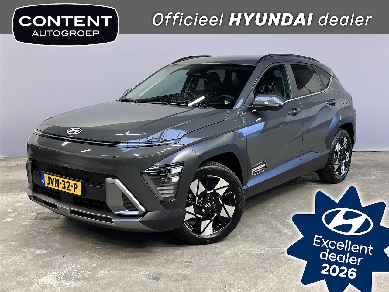 Hyundai Kona - 1.6 Hybride DCT Premium I Leder I 360 Camera - AutoWereld.nl