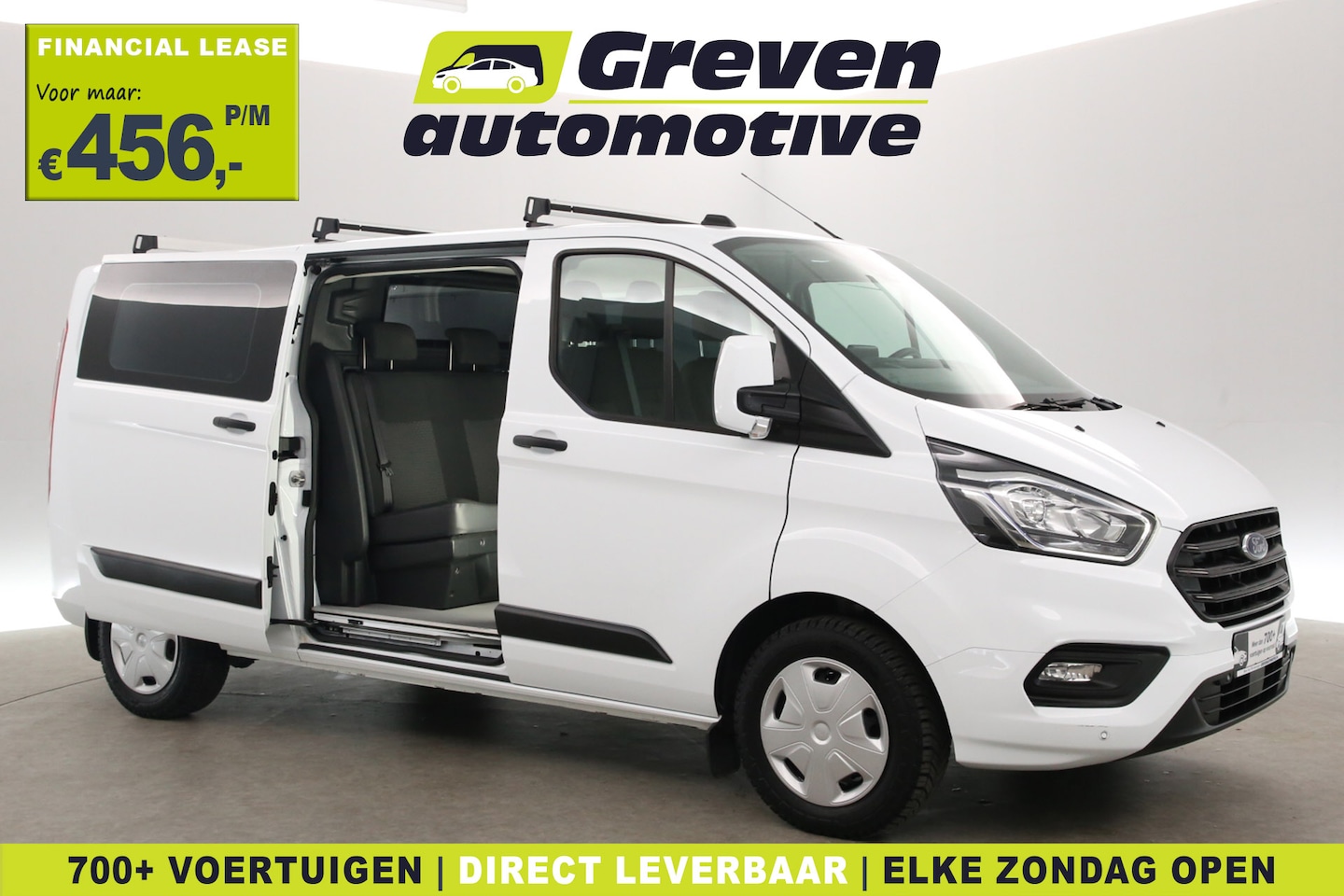 Ford Transit Custom - 2.0 Ecoblue L2H1 | DC | 6 Zits | Aut. | Airco | Cruise | Camera | Trekhaak | Carplay | 2xS - AutoWereld.nl