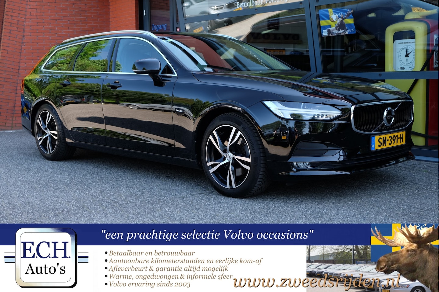 Volvo V90 - D4 190 pk Navi, Adaptieve CC, Stuurwielverwarming, Trekhaak - AutoWereld.nl