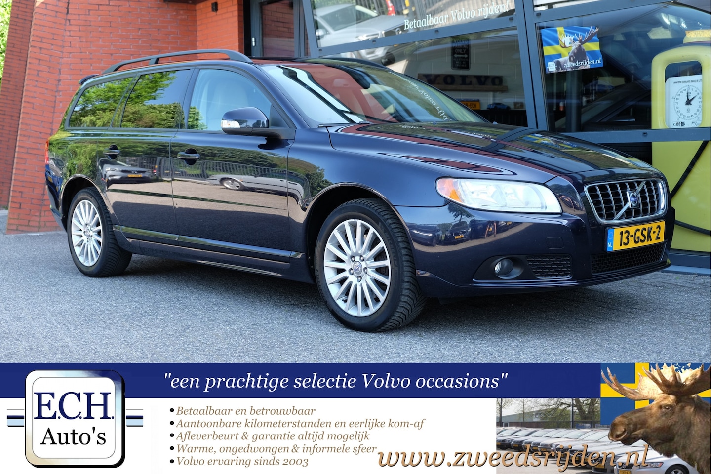 Volvo V70 - 2.5T 200 pk Aut. Leer, Trekhaak, 17 inch, Navi - AutoWereld.nl