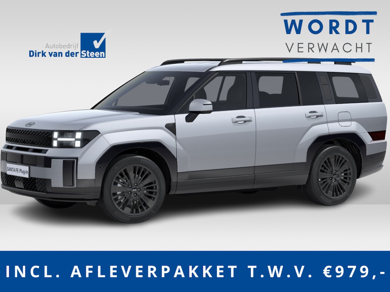 Hyundai Santa Fe - 1.6 T-GDI PHEV Black Line 4WD 7p. | Stoelventilatie En Verwarming | 360° Camera | Lederen - AutoWereld.nl