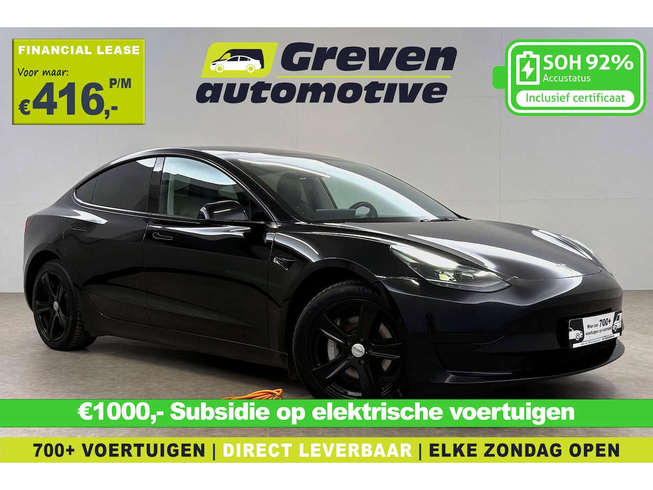 Tesla Model 3 - 60 kWh RWD Black Edition | Snelladen | SOH 92% | Camera | Pano | Memory | Adap. Cruise - AutoWereld.nl