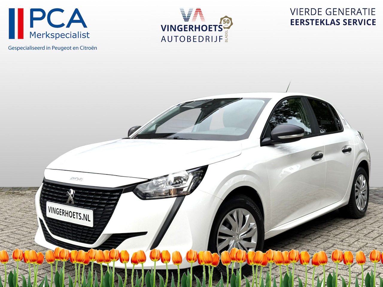 Peugeot 208 - Benzine 5-deurs 1.2 * Airco * Cruise Control * DAB Radio * Wit * Vingerhoets; Vierde Gener - AutoWereld.nl