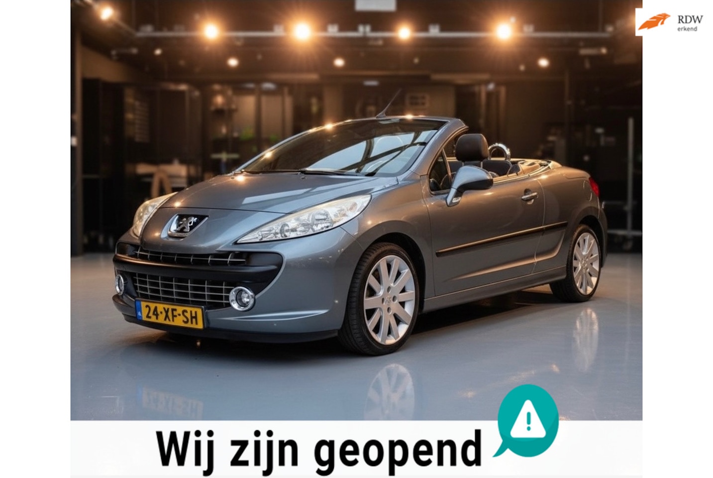 Peugeot 207 CC - 1.6 VTi Féline-automaat-airco-elek ramen-parkeer sensoren-cabrio - AutoWereld.nl