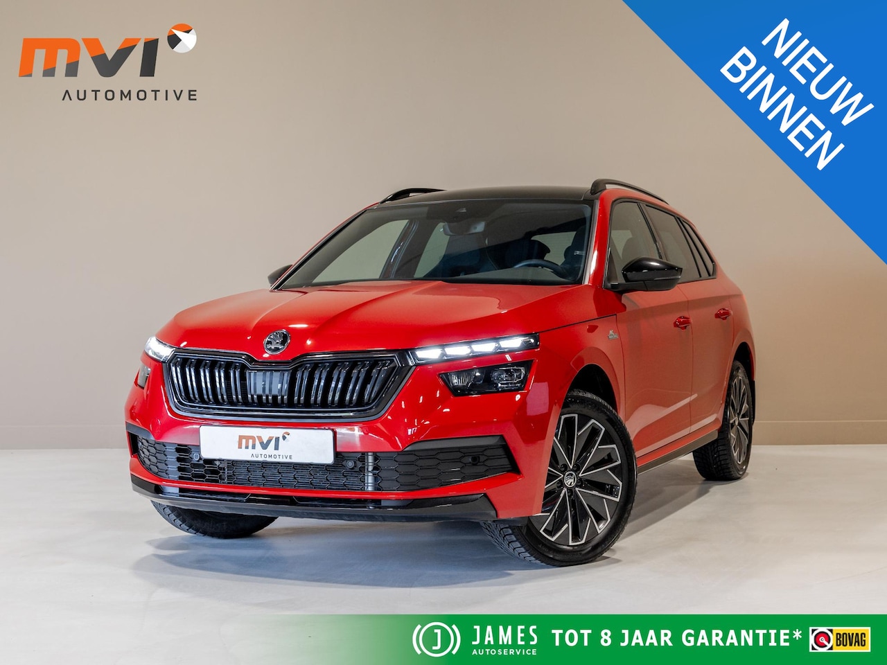 Skoda Kamiq - 1.5 TSI ACT Monte Carlo / 150pk / Panorama dak / Achteruitrij camera / Stoel en stuur verw - AutoWereld.nl