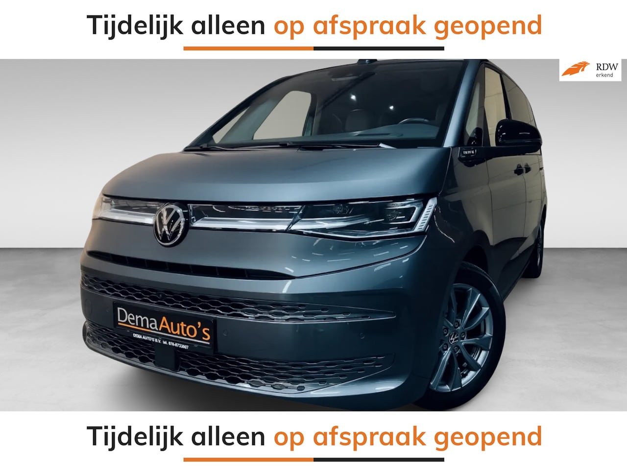 Volkswagen Multivan - 1.4 eHybrid 6P/PANO/6XSTOELVERW/H-UP/H-KARDON/STOEL-M+MASSAGE/360CAM/IQ-LICHT/FULL-OPTION! - AutoWereld.nl