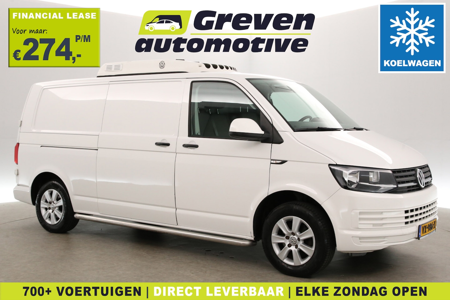 Volkswagen Transporter - 2.0 TDI 140PK L2H1 | Nachtkoeling | Koelwagen 0° | Marge | Airco | Cruise | 3 Zits | Trekh - AutoWereld.nl