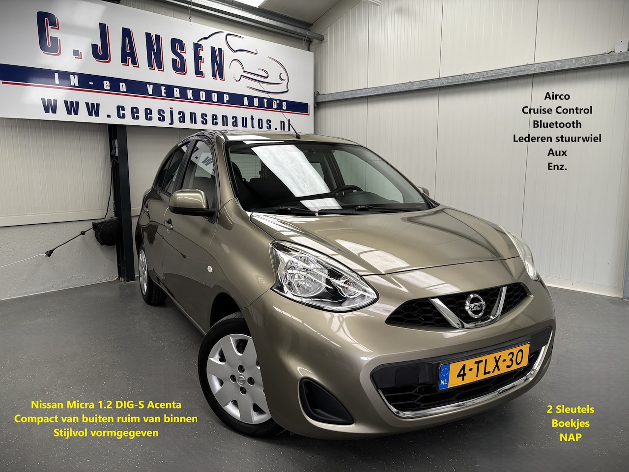 Nissan Micra - 1.2 DIG-S Acenta Prachtige auto! | Airco | Bluetooth telefoonvoorbereiding | Cruise contro - AutoWereld.nl