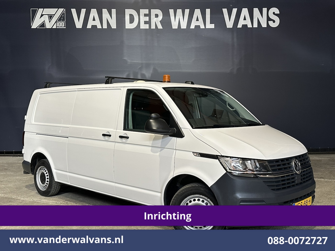 Volkswagen Transporter - 2.0 TDI 150pk L2H1 Inrichting Euro6 Airco | Omvormer | Camera | 2500kg Trekhaak | Apple Ca - AutoWereld.nl