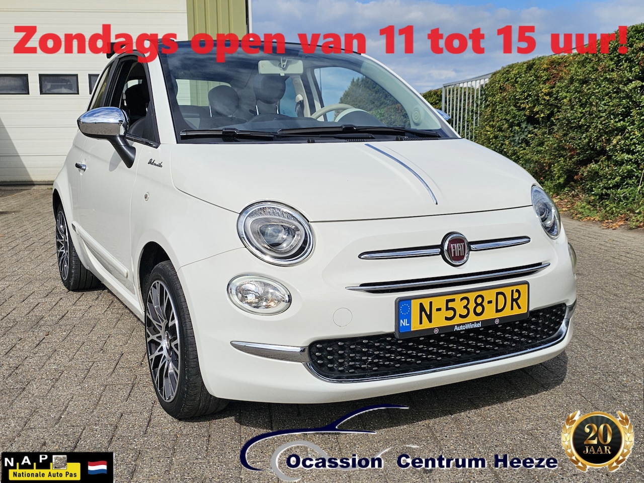 Fiat 500 C - 1.0 Hybr Dolcevita, Carplay! 1e Eig! Half Leder! 12 mnd Garantie! Zondag OPEN! - AutoWereld.nl