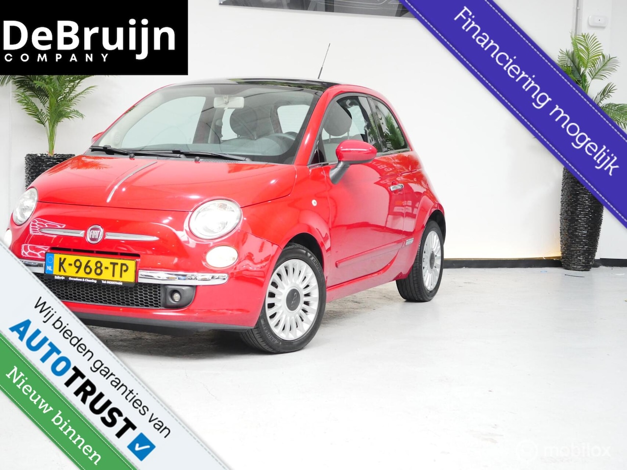 Fiat 500 - 1.2 Lounge | Airco | Panoramadak | Bluetooth | APK - AutoWereld.nl