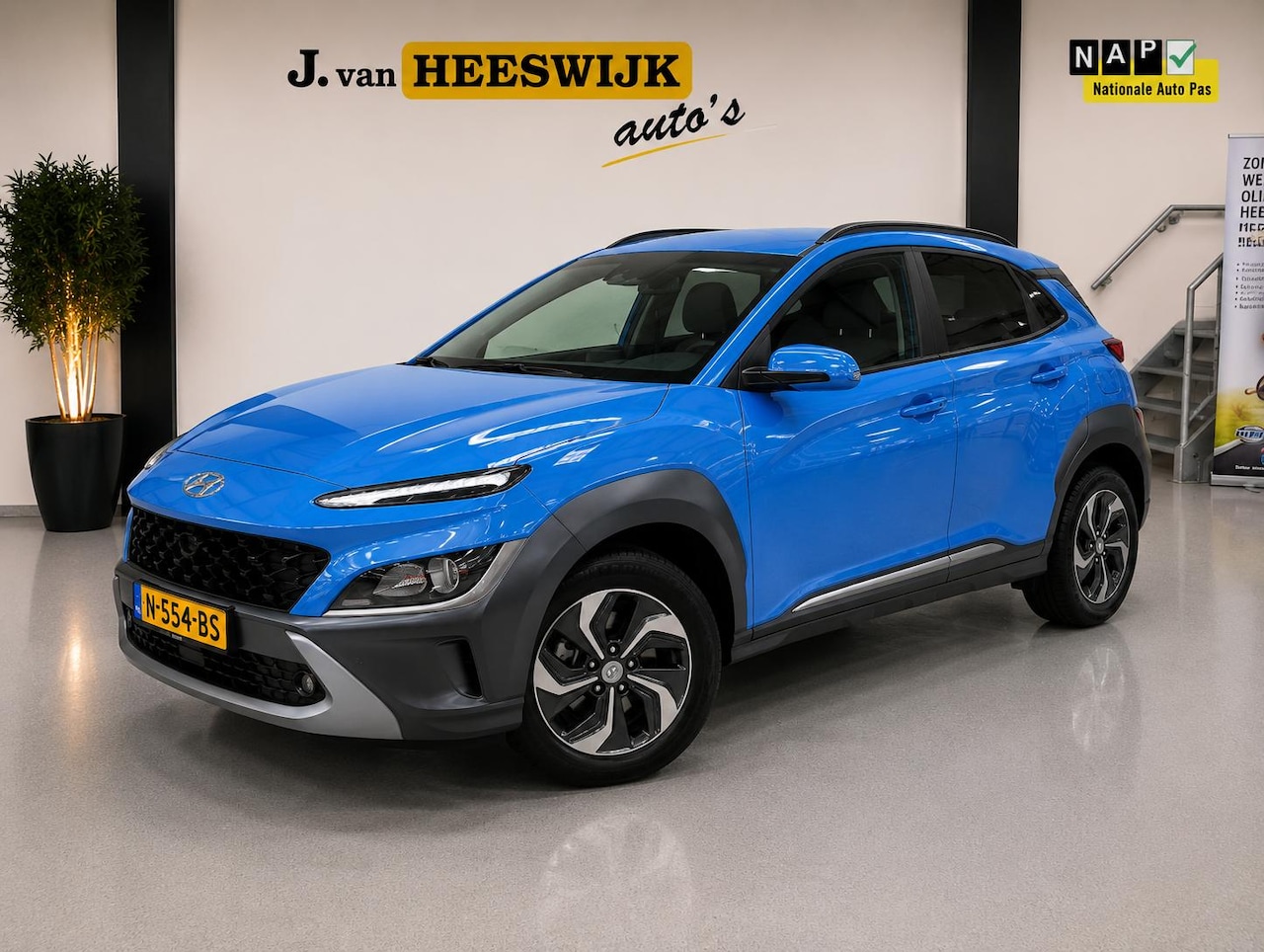 Hyundai Kona - 1.6 GDI HEV Fashion Navigatie | Airco (automatisch | Carplay | Keyless - AutoWereld.nl
