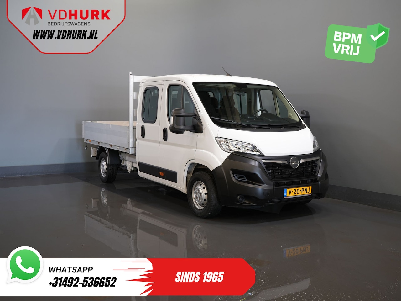 Opel Movano - 2.2 140 pk DC Dubbel Cabine Open Laadbak/ 7 Pers./ 2.5t Trekverm./ Cruise/ Airco/ 288x215x - AutoWereld.nl