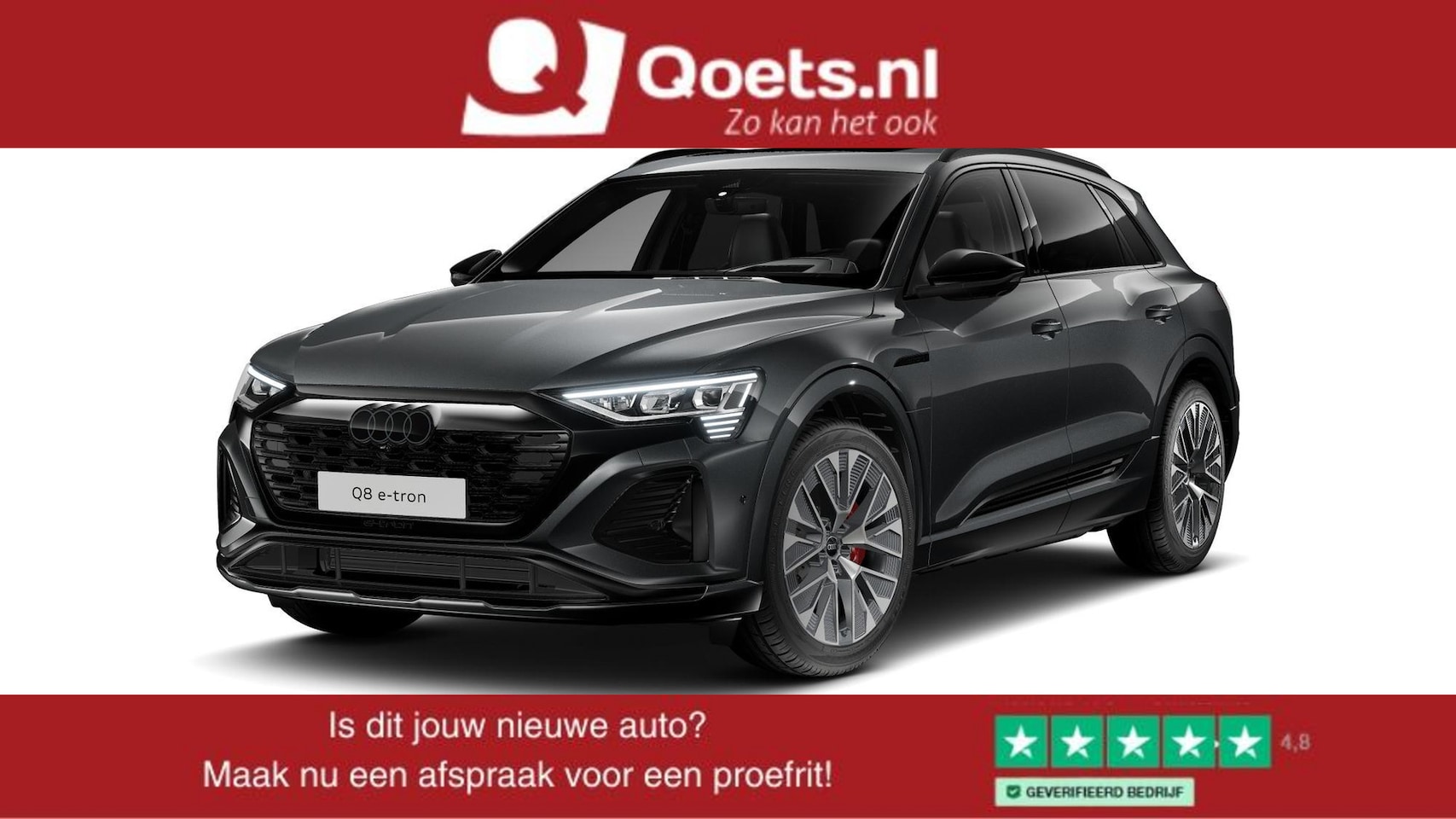Audi Q8 e-tron - 55 quattro Advanced Edition 115 kWh S line interieur - Panoramadak - Head up - Adaptieve C - AutoWereld.nl
