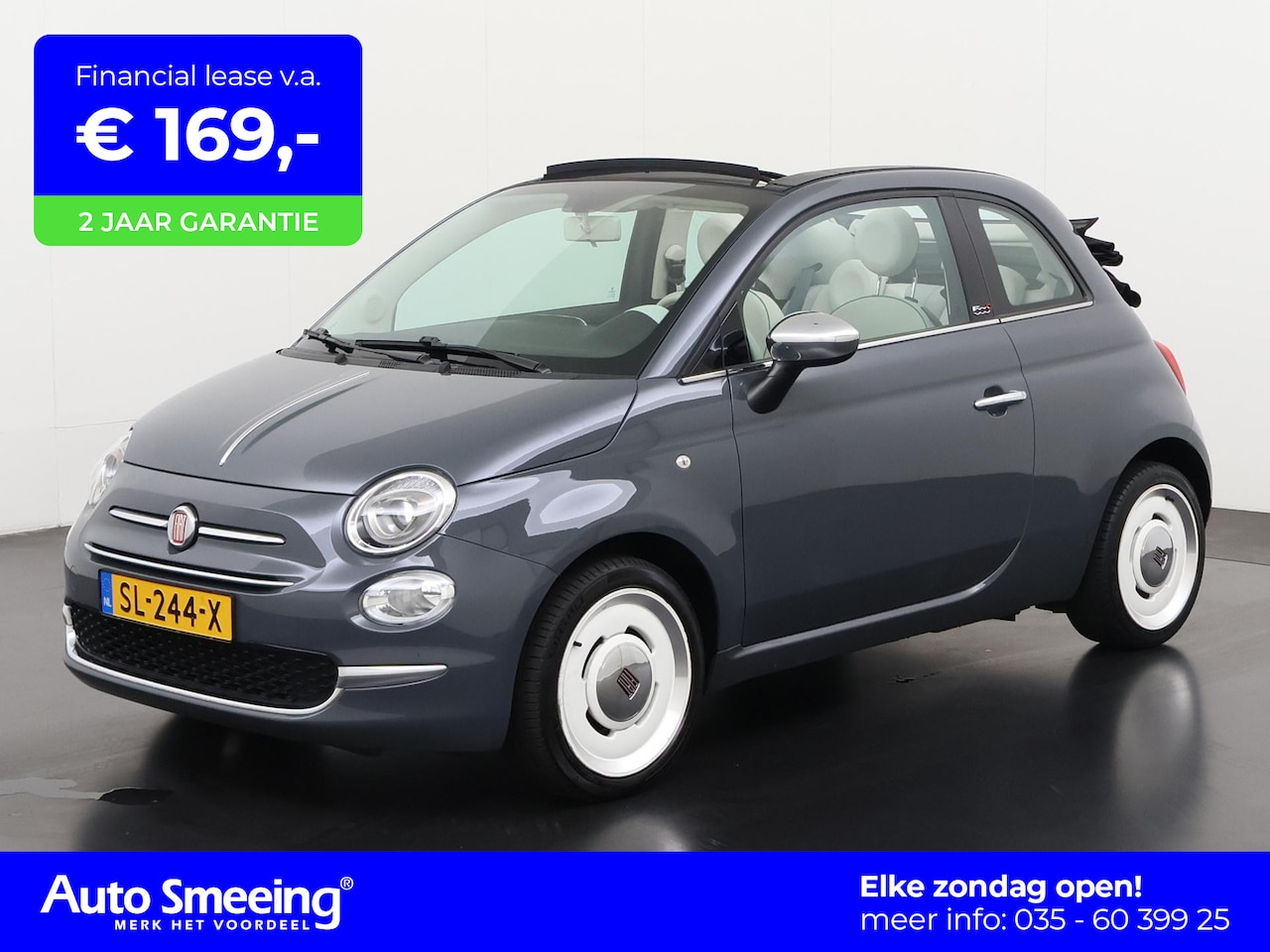 Fiat 500 C - 0.9 TwinAir Turbo Anniversario | Cabrio | Carplay | Zondag Open! - AutoWereld.nl