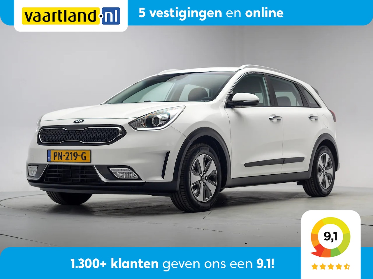 Kia Niro - 1.6 HDi Hybrid Dynamicline Aut. [ Navi Camera Half-leder ] - AutoWereld.nl