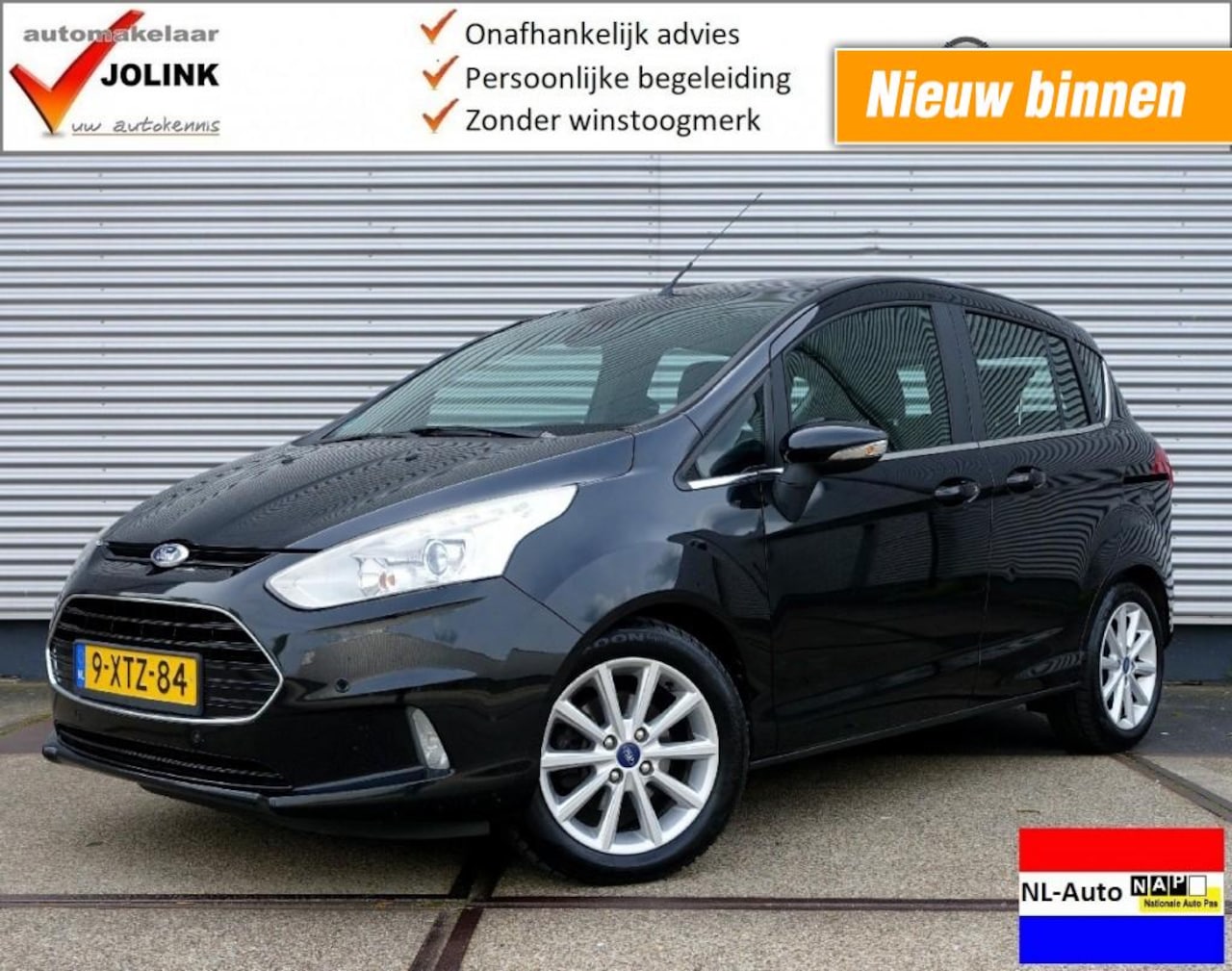 Ford B-Max - 1.0 EcoBoost Titanium I NL-Auto I 100% dealer I Clima I Cruise I Navi I - AutoWereld.nl